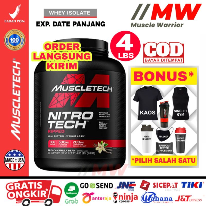 Muscletech Nitrotech Ripped 4 Lbs Nitrotech Ripped 4 Lbs Muscletech Nitro Tech Ripped 4 Lbs Muscle T