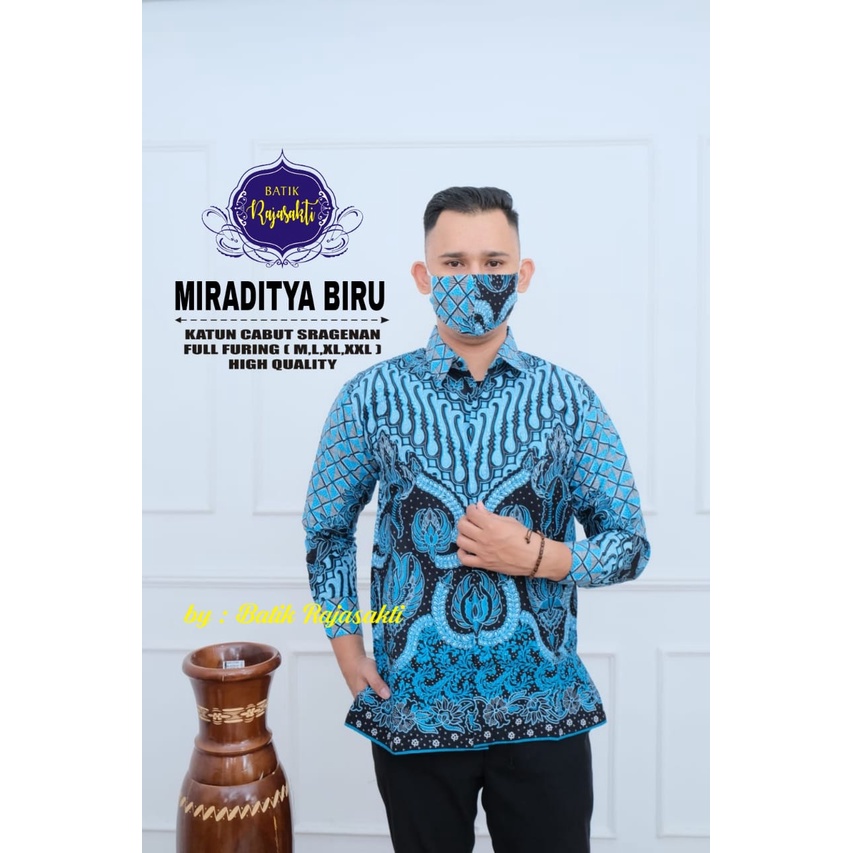 MIRADITYA BIRU RAJASAKTI KEMEJA BATIK PRIA SOLO LENGAN PANJANG LAPIS FURING PREMIUM PEKSI NAVY SELING  KAMANDANU BLUE JAYANEGARA MAHKOTA NIRWANA PERWIRA WISANGGENI WIRYAWAN VIJAY WEDANTA PINUS KENCONO UNGU BABON ANGKREM MANGKUBUMI PARI MOCCA PARANG DURI P