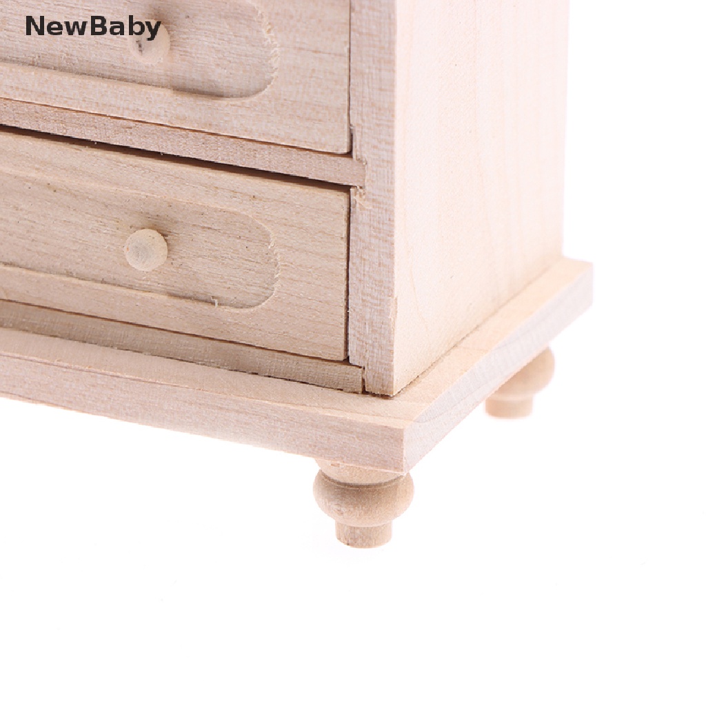 Newbaby Mainan Miniatur Lemari TV Kayu Untuk Dekorasi Rumah Boneka 1: 12