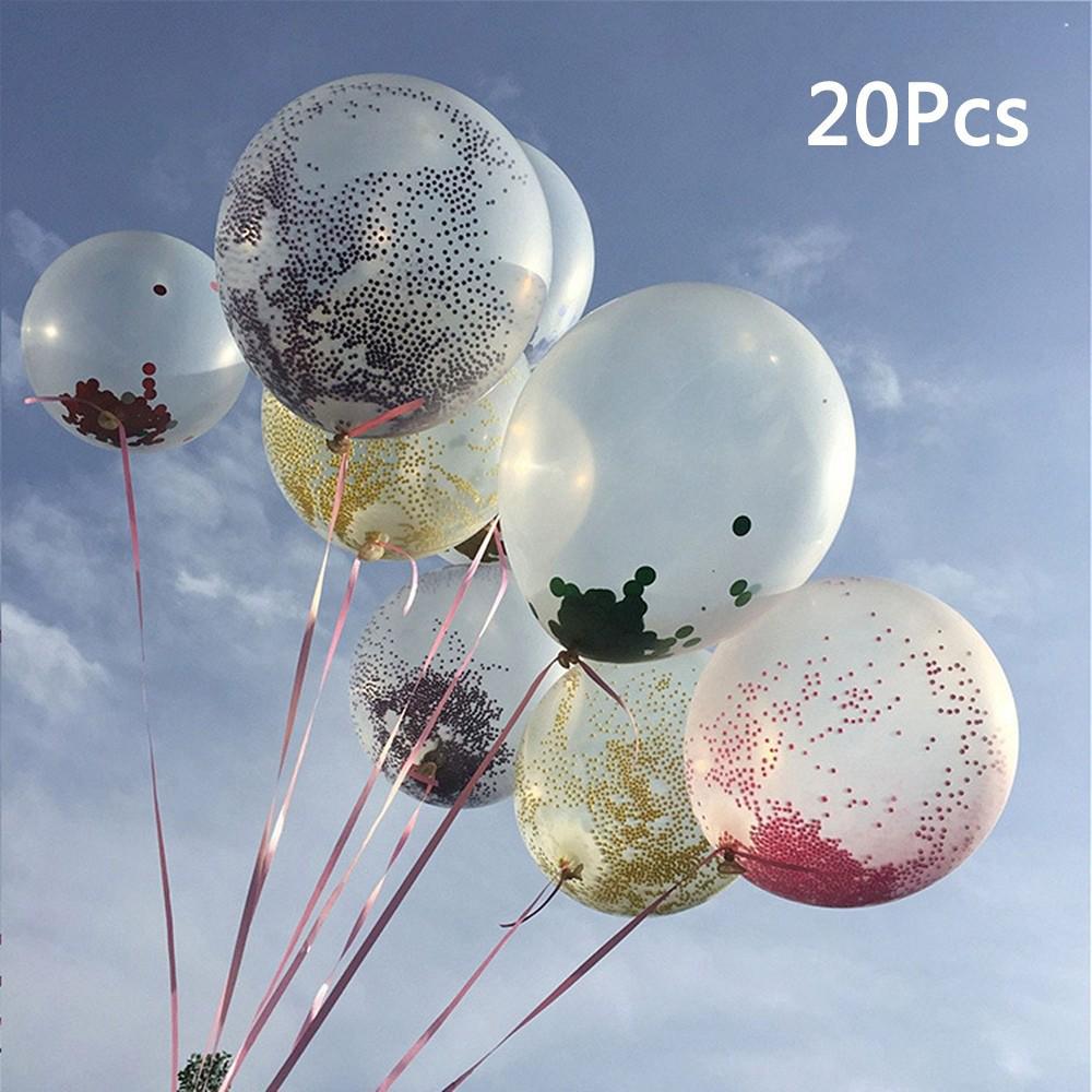 20Pcs Balon  Helium Model Konfeti Warna Warni untuk  Pesta 