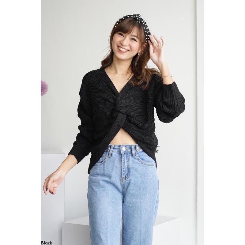 Zelline Official Atasan Rajut Crop Moluna High Quality Rajut Bandung