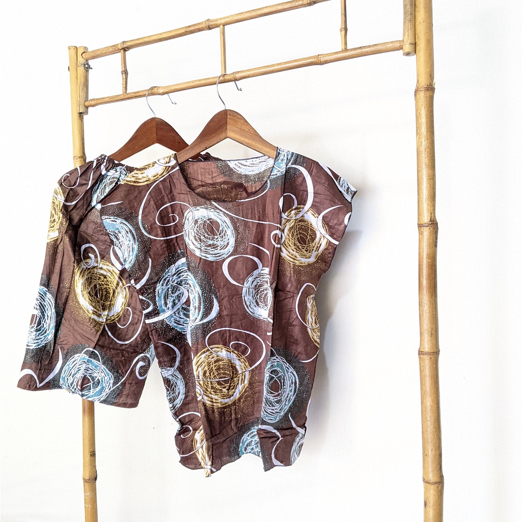 Baju Tidur Tanpa Lengan Piyama Krill Setelan Midi Homewear Homey Dress Baby Doll Dewasa Nyaman Di Rumah Santai WFH Rayon One Set Pajamas-galaxy brown