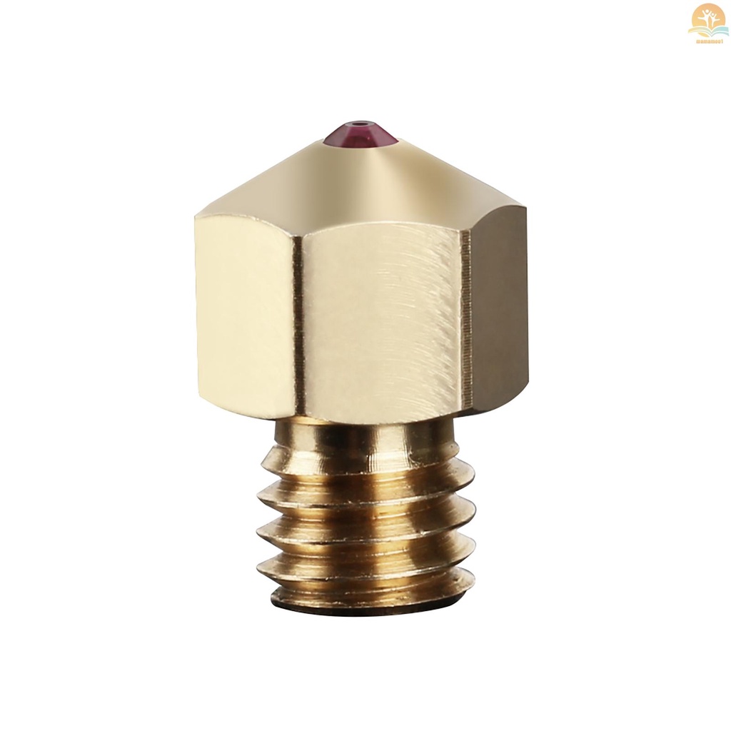 High Temperature MK8 Ruby Nozzle 0.4mm 3D Printer Parts for 1.75mm Filament PETG ABS PEI PEEK Compatible with Creality Ender 3 CR-10 Anet A8