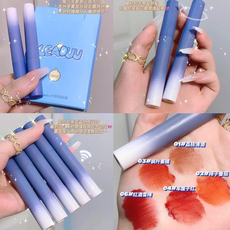 Lipstik （1SET 5PCS） LIP GLAZE SET BOX LIPSTIK lipstik HANASUI MATTE / HANASUI MATTEDORABLE LIPCREAM 