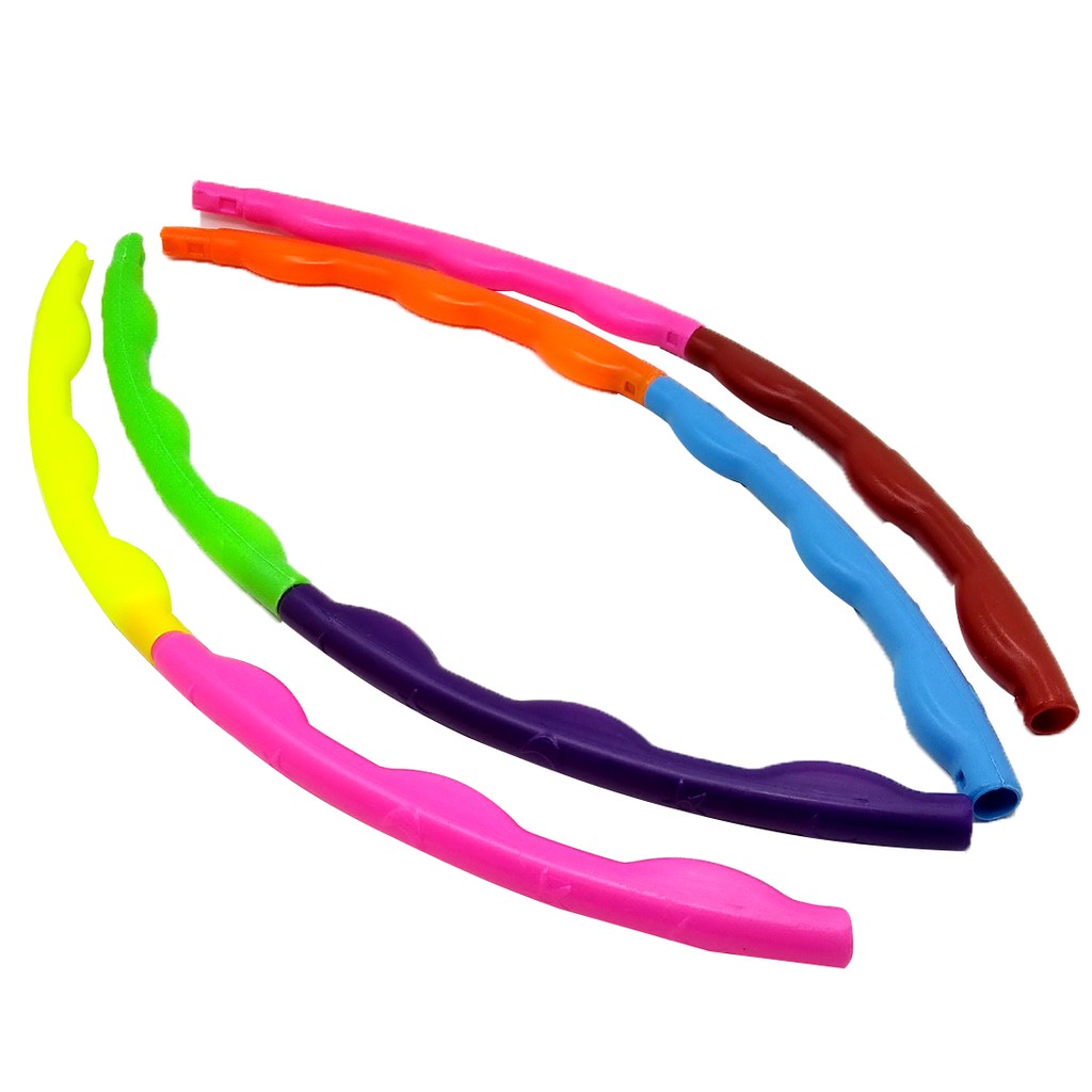 Hula hoop Pelangi Plastik Rakit Mainan Olahraga Anak Hulahoop