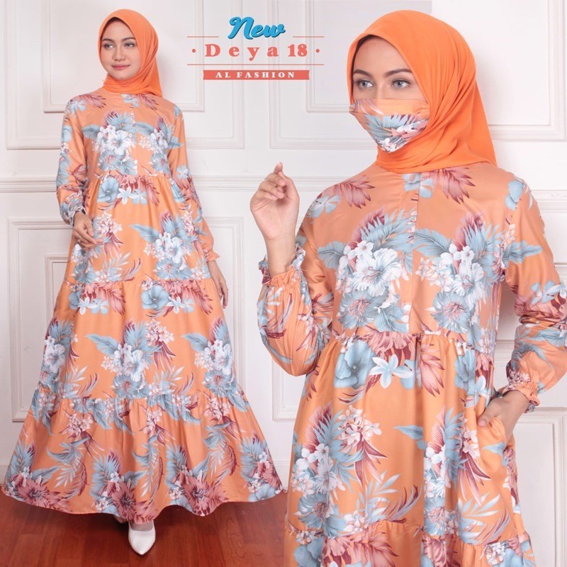 ABA AGEN BAJU HOMEY DRESS GAMIS DEYA BAHAN KATUN-DEYA 18 OREN
