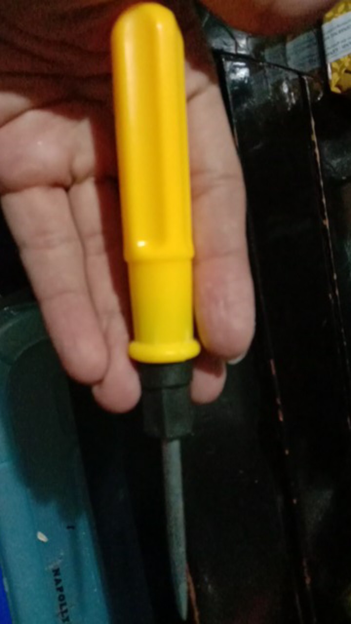 Obeng Bolak Balik Gagang Kuning 2 Way Screwdriver