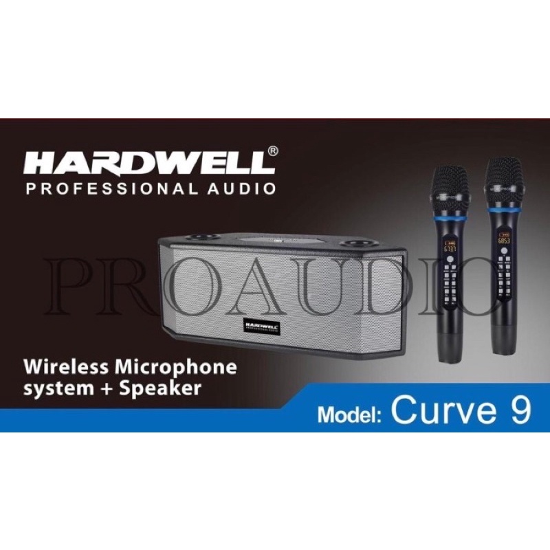 hardwell microphone wireless + speaker curve 9 curve9 original