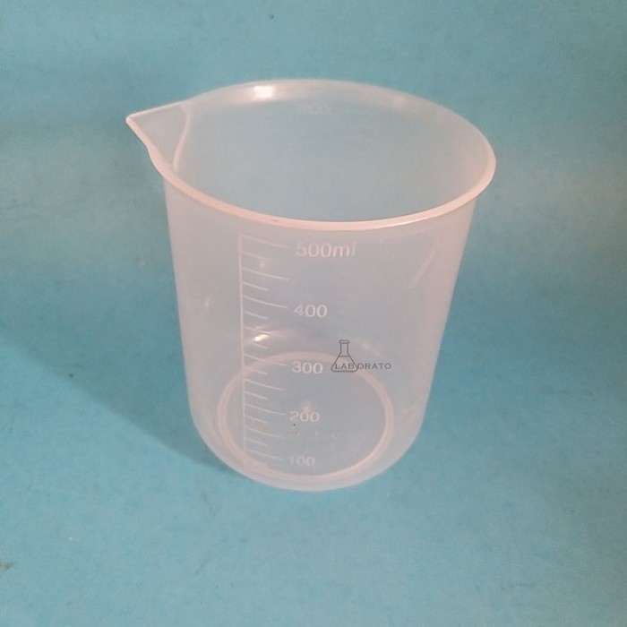 Beaker Plastik 500 ml GELAS PIALA KIMIA 500ML Lab YS-003