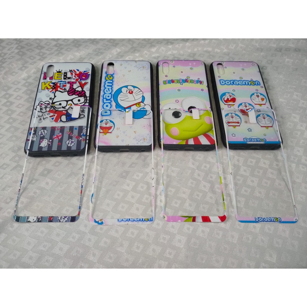 HARD CASE KARAKTER CEWEK / CARTOON + TEMPERED GLASS J3 2015 / J300