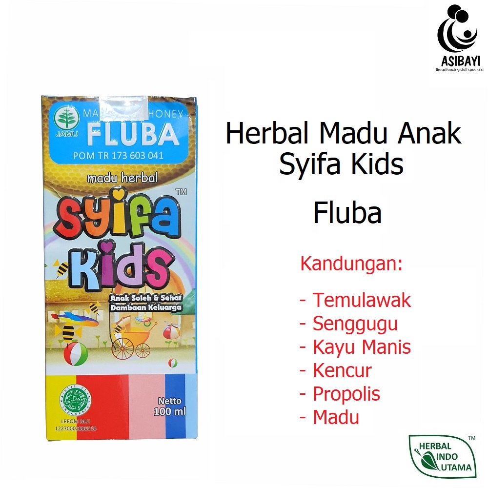 Syifa Kids Fluba Madu Herbal Anak Atasi Flu Batuk Melegakan Tenggorokan by HIU Herbal Indo Utama