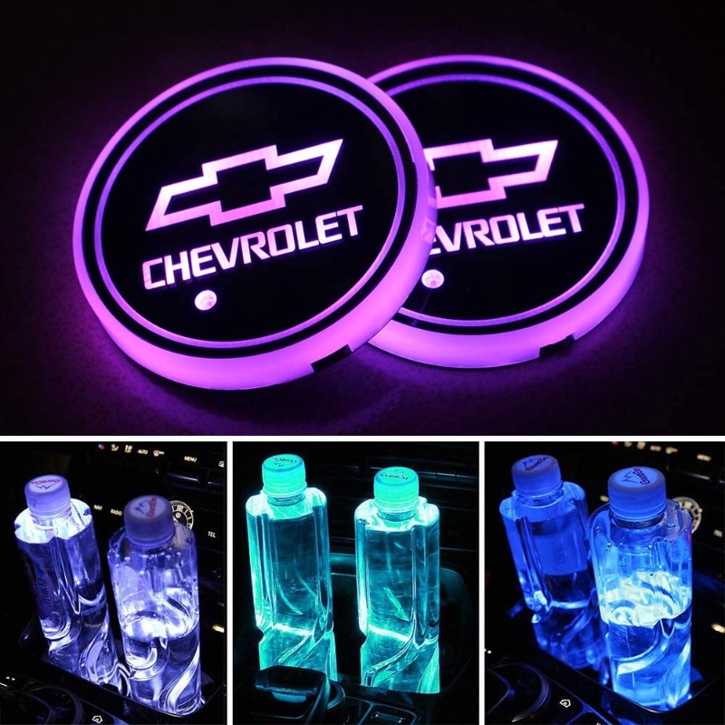 Colorful LED coaster usb light luminous coaster Kap Lampu Hias atmosphere light non-slip cushion colorful lights coaster Lampu Mobil