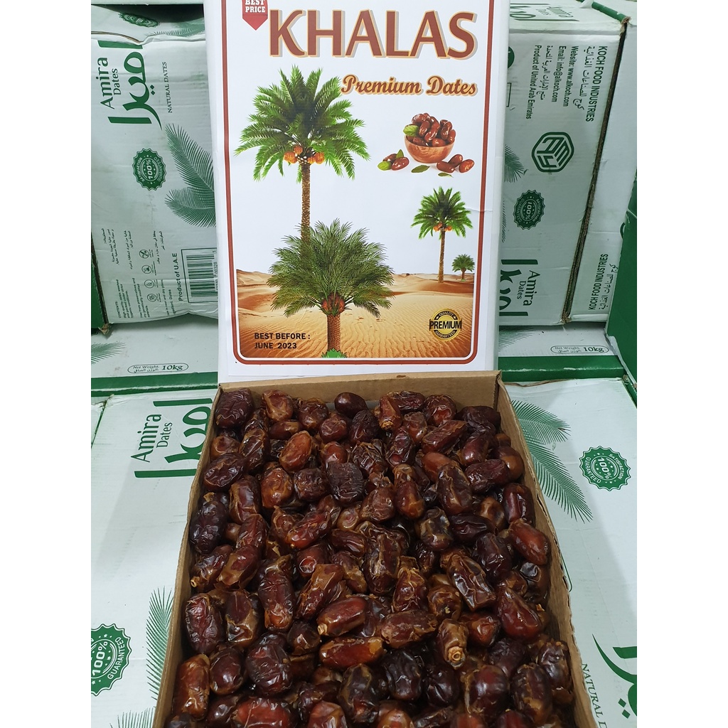 Kurma Khalas/Kholas 3kg premium oleh oleh haji(exp 2024)