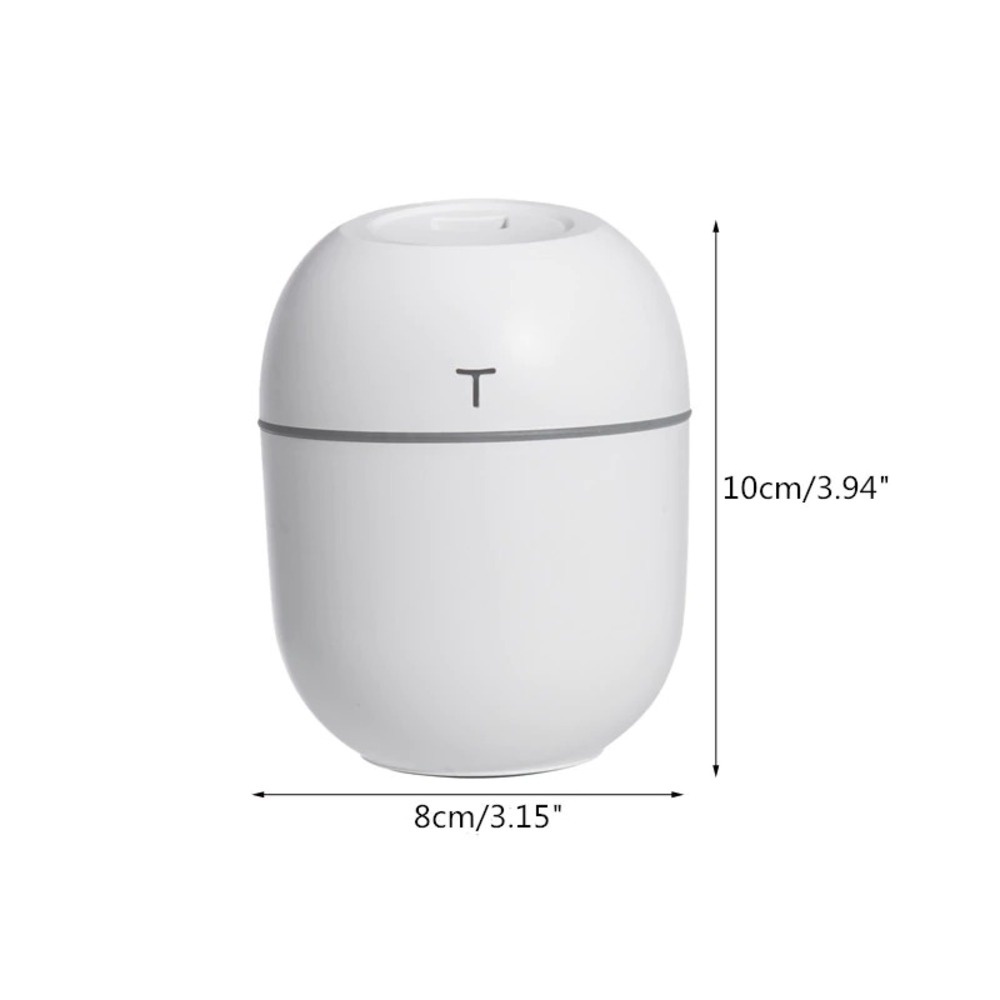 Portable Mini Humidifier Diffuser Aromaterapi Free Oil 220ml Aromatherapy Essential Oil Burner LED RGB dengan Lampu Tidur