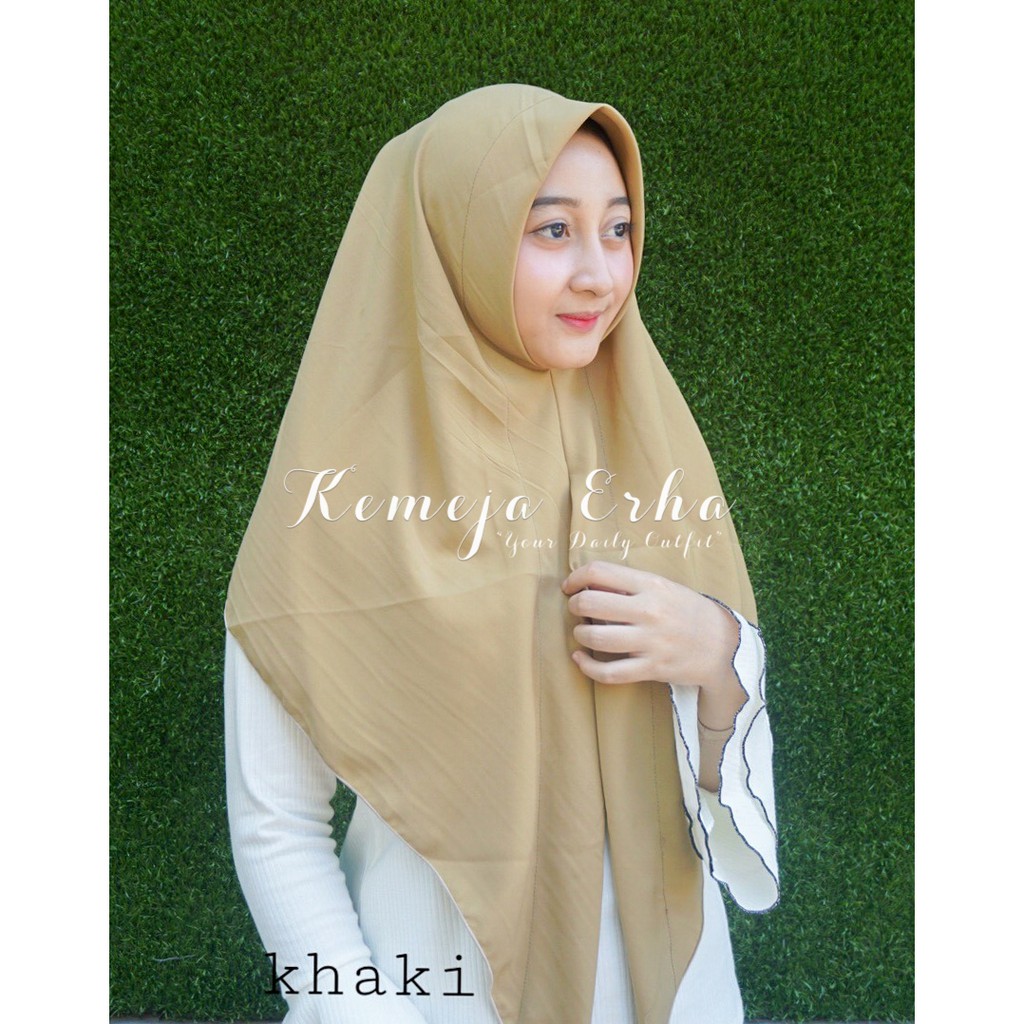 Jilbab Warna  Khaki  Voal Motif