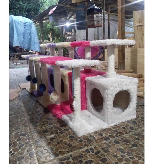 Promo Ekonomis cat tree cat condo rumah kucing garukan kucing panjatan pet scratching home cat