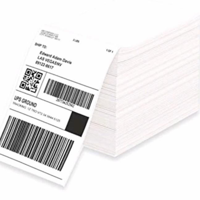 

✈ LABEL BARE DIRECT THERMAL | KEMASAN BUKU LIPAT |100x150 ISI 500 ☞