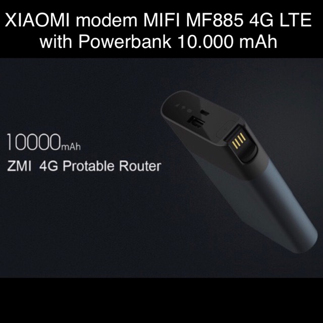 Xiaomi modem Mifi ZMI MF885 Powerbank 10000mAh