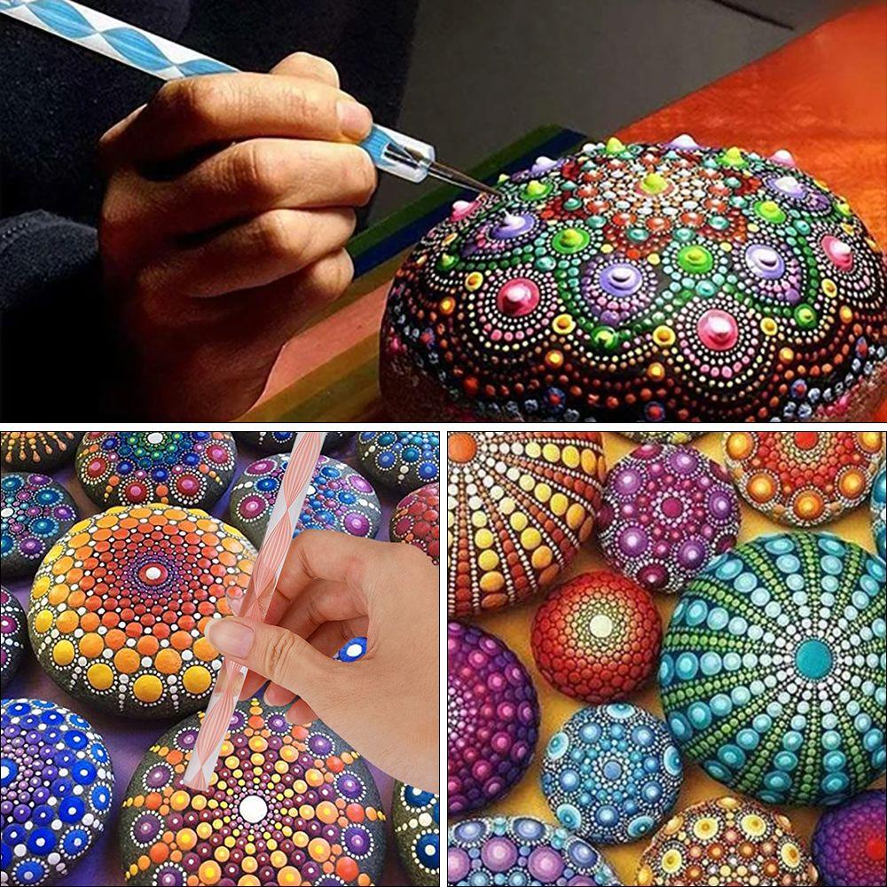 28pcs / set Pen Dotting Mandala Untuk Kerajinan Tanah Liat