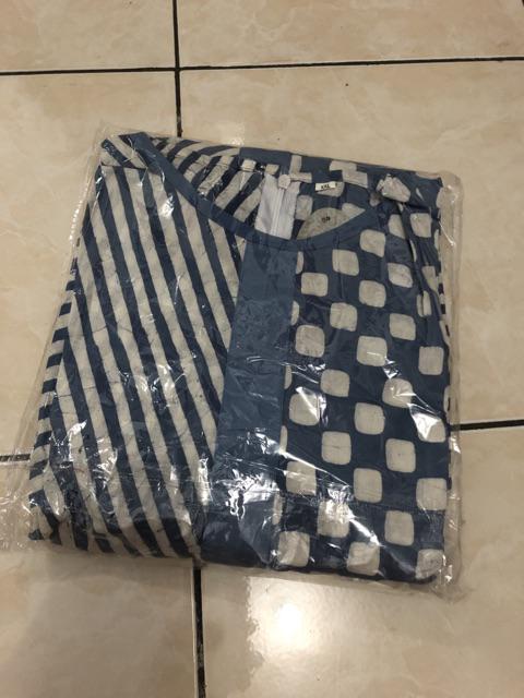 Gamis Batik Cap Indigo