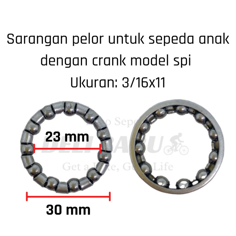 Sarangan pelor lahar gir tengah keroncong sepeda anak 3/6x11