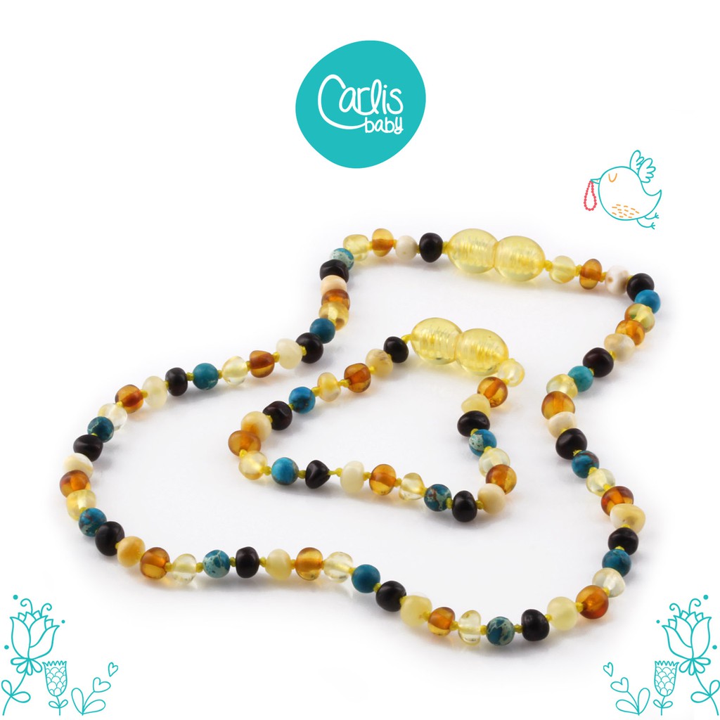 AGL38 Kalung dan Gelang Amber Tumbuh Gigi Bayi By Carlis Baby