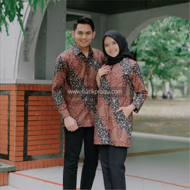 Batik Pasangan Couple sarimbit Batik Pria dan Wanita Batik Seragam G25