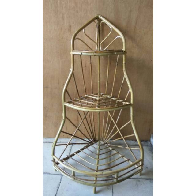 Keranjang parsel rotan parcel lebaran sudut susun 3