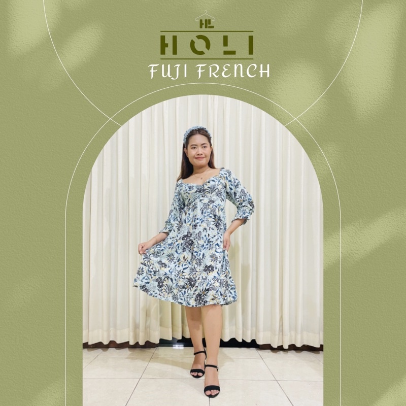 Dress|Daster|Seksi|Sexy|Cantik|Anggun|Bali|Fuji French Motif Bunga Pattern|Premium Quality|Daster Ba