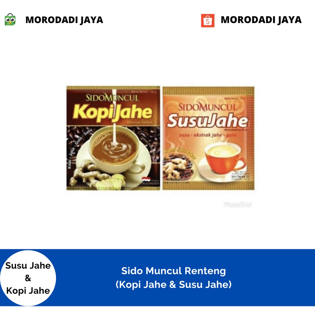 

Sidomuncul Kopi Jahe / Susu Jahe Renteng