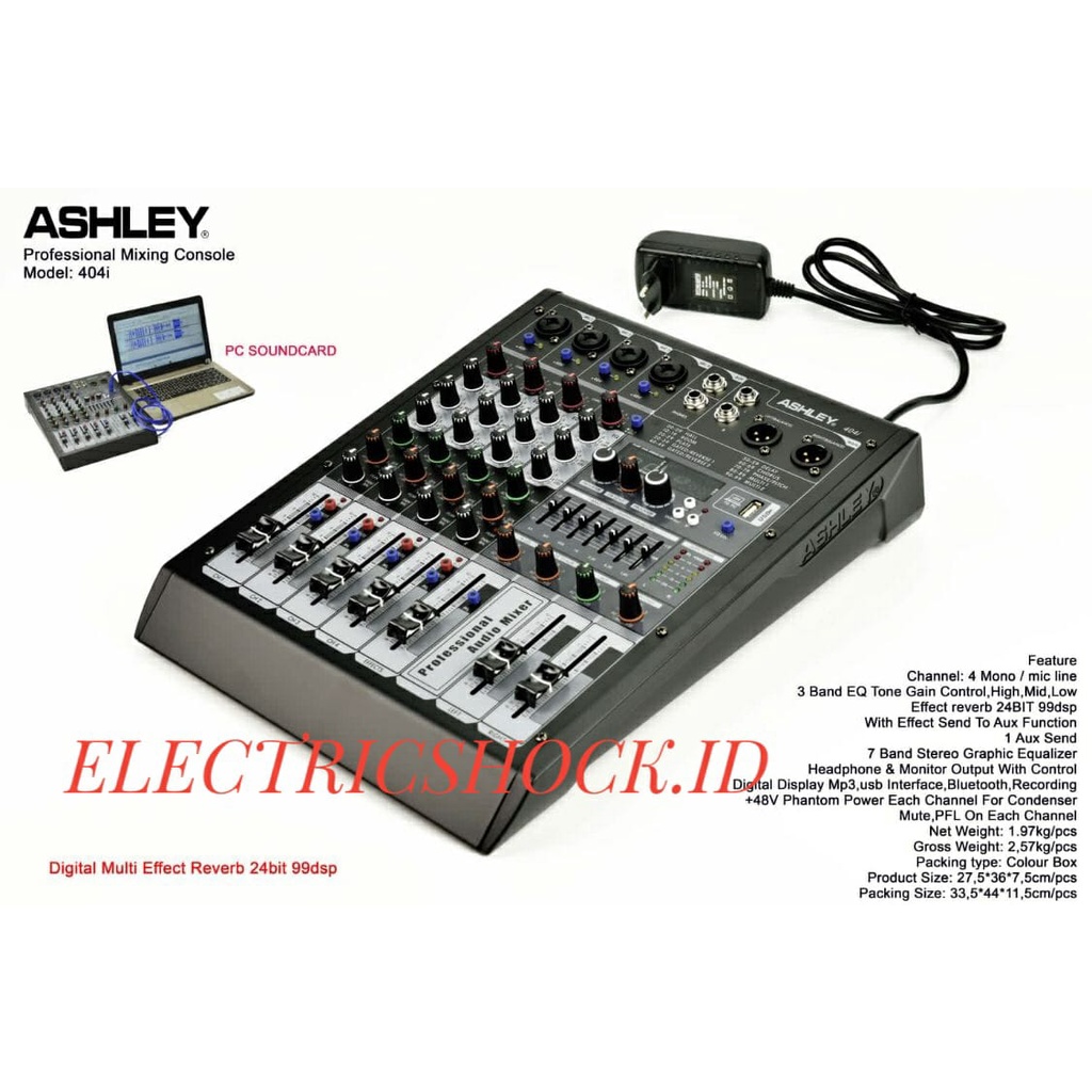 MIXER AUDIO ASHLEY 404I / ASHLEY 404 I ORIGINAL 4CHANNEL