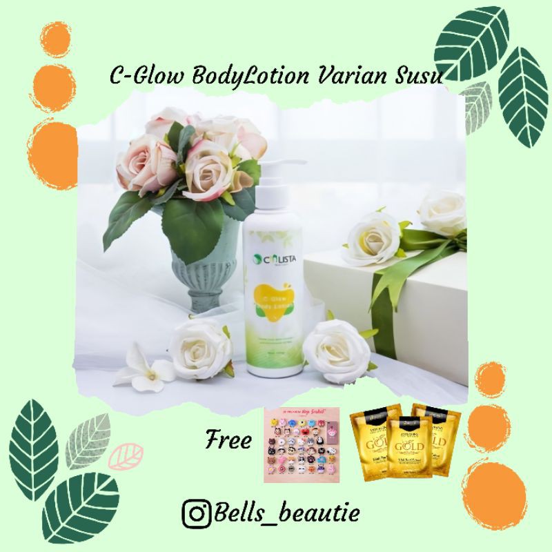 C-glow body lotion varian susu Colista skincare (Ecer)