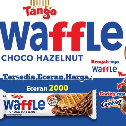 Tango Waffle choco Hazelnut ( 1 box isi 12 PSC)