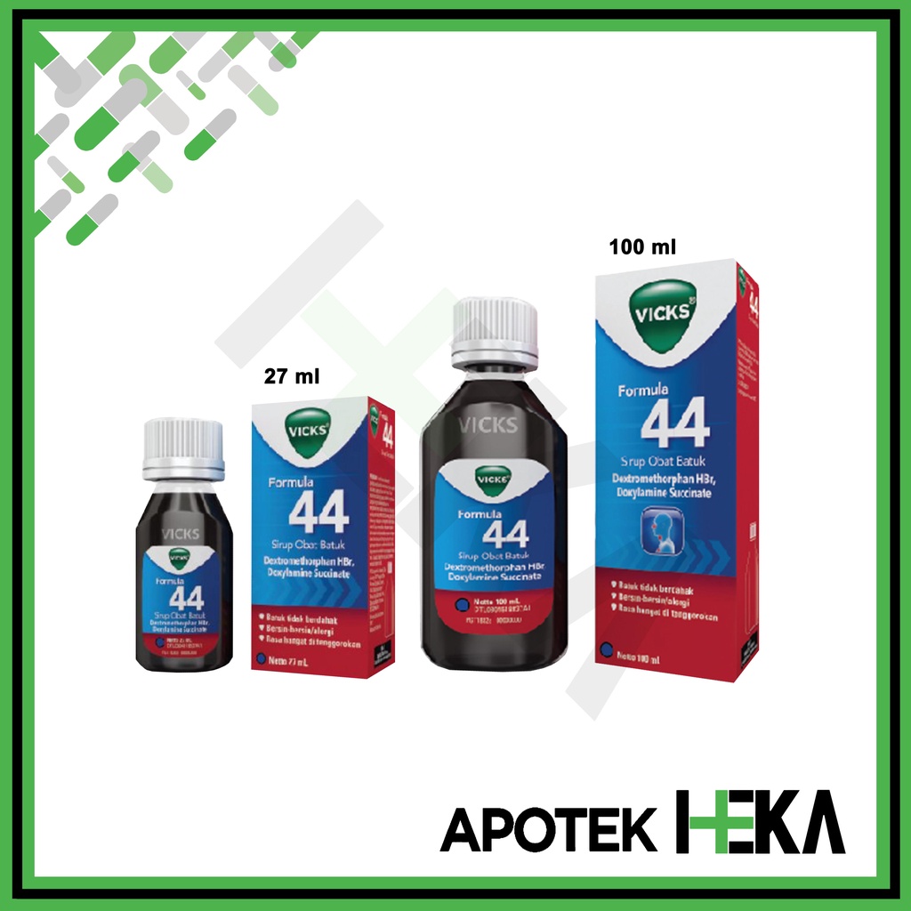 Vicks Formula 44 - Sirup Obat Batuk Tidak Berdahak, Bersin Alergi (SEMARANG)