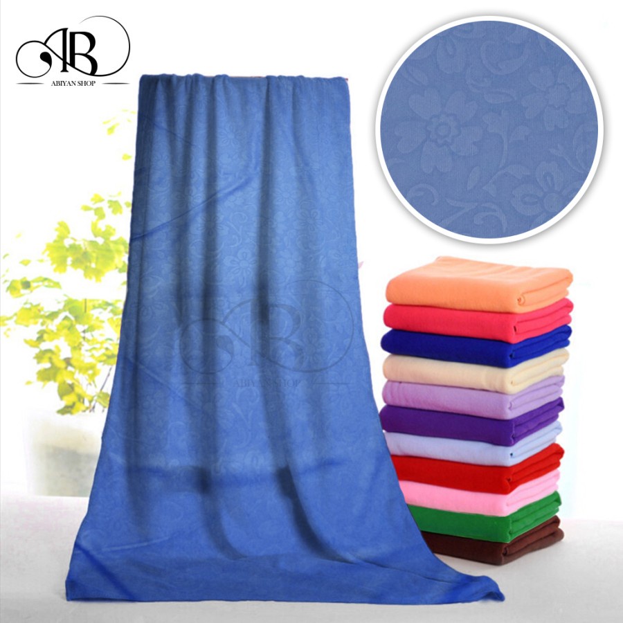 Handuk Embos Polos (COD)- Handuk Besar - Handuk LIGHT BLUE