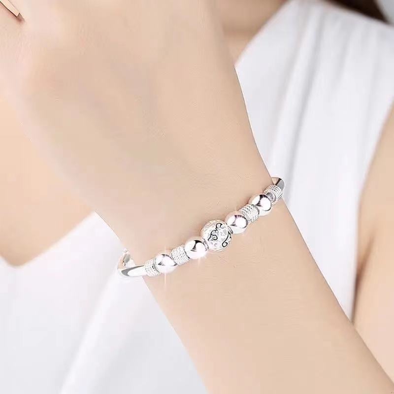 Gelang Bangle Manik-Manik Transfer Adjustable Untuk Wanita