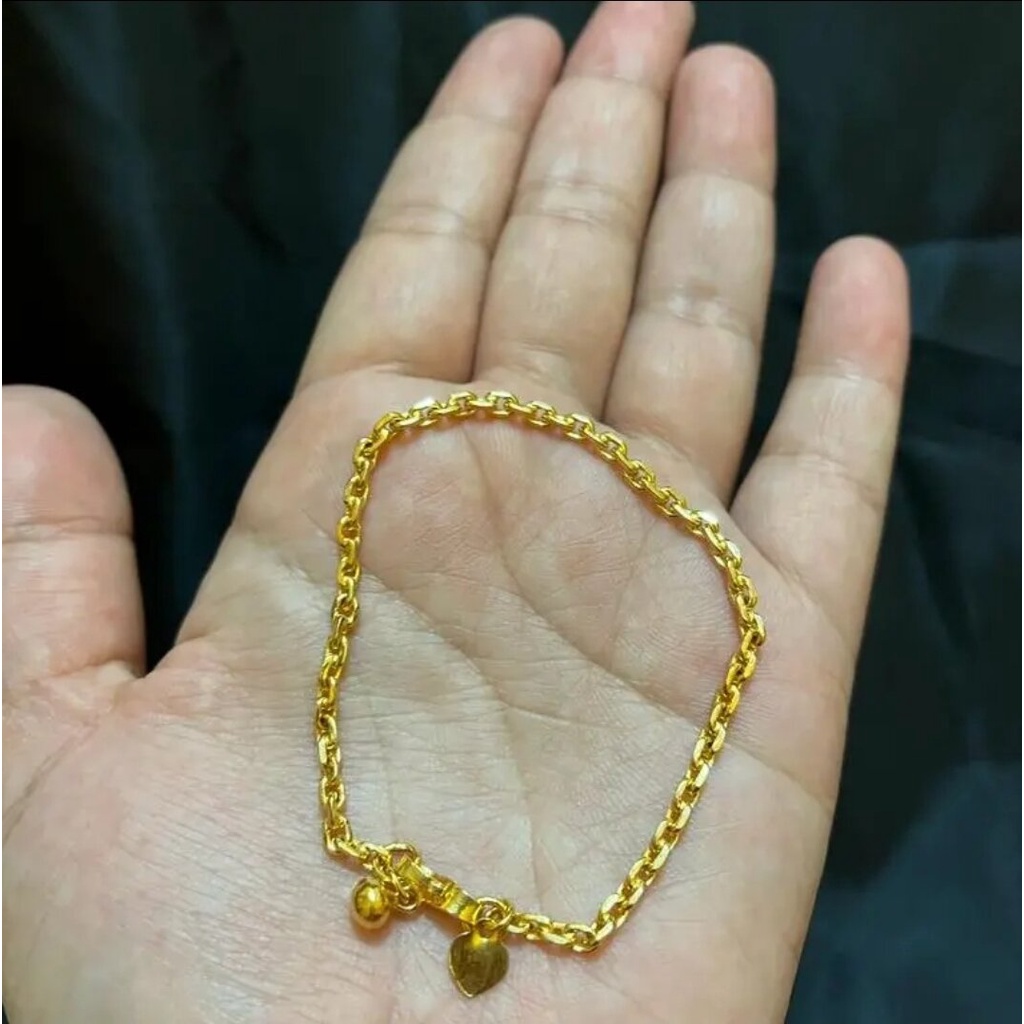 gelang nuri polos mas 24 love mewah berkilau rante medan kapal