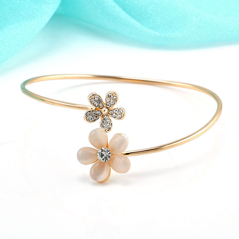 Gelang Daisy Emas Bata Air Membuka Disesuaikan Korea Wanita Aksesoris Fashion Bracelet