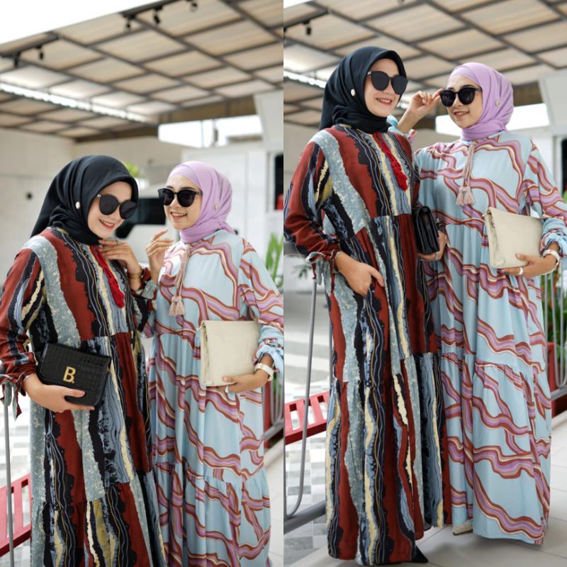 ANJANI DRESS | GAMIS RAYON MOTIF | GAMIS RAYON | DRESS RAYON | MAXI DRESS | DRESS CANTIK