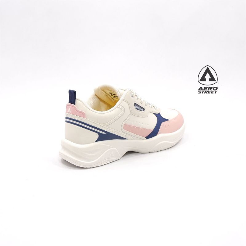 Aerostreet 37-40 jisoo pink navy - Sepatu Sneakers Casual Sport Sekolah cewek Wanita Aero Medan shoes