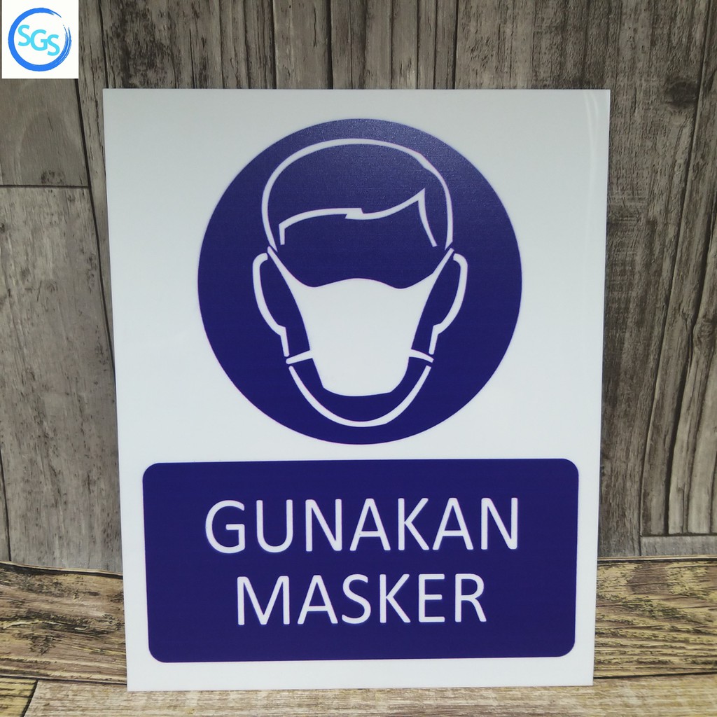 

Sign Gunakan Masker 25x20 Sign Board Akrilik UV Print