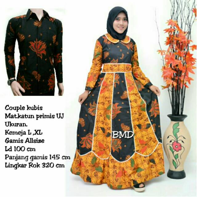 GROSIR BATIK COUPLE GAMIS KUBIS