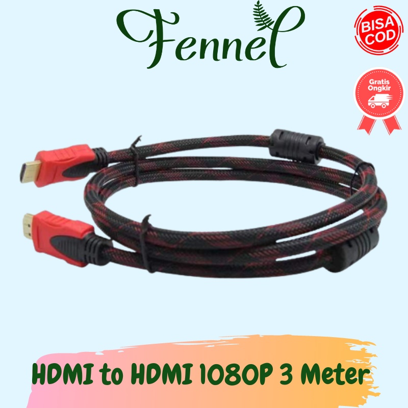 Kabel HDMI to HDMI High Speed OD7.3mm 1080P 3 Meter - SHH11