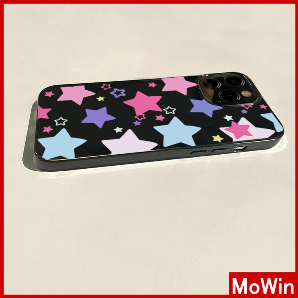 For iPhone 14 Pro Max iPhone Case TPU Soft Case Shiny Black Shockproof Protection Camera Colorful Stars Compatible For iPhone 13 Pro max 12 Pro Max 11 Pro max xr xs max 7Plus 7 8