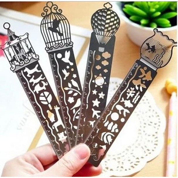 Hollow Metal Bookmark Ruler