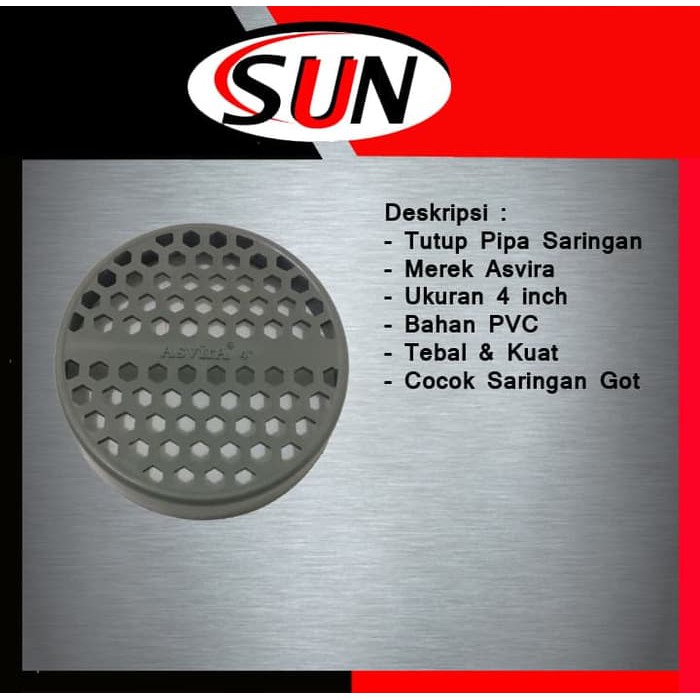 BISA COD Dijual Tutup dop Pipa PVC 4" inch bolong saringan