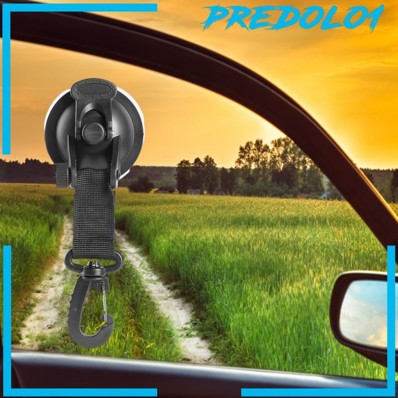 (Predolo1) 4pcs Jangkar Dengan Suction Cup + Carabiner Untuk Mobil / Tenda Camping