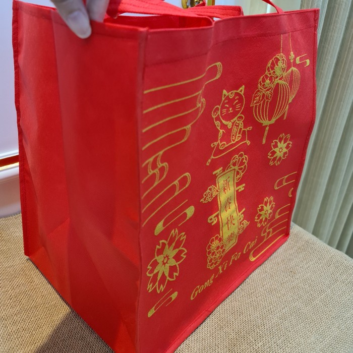 

✨ BISA COD ✨ (Per 10pc) Goodie Bag Tas Kain Spunbond Imlek / Chinese New Year - JUMBO32x26 KAIN