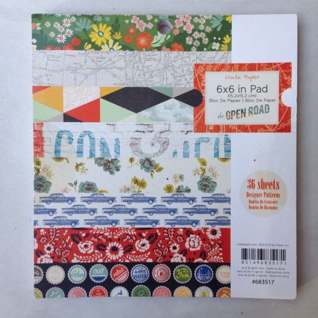 

Cardstock paperpad The open road 6x6 inch kertas scrapbook, bujo, planner dan junk journal