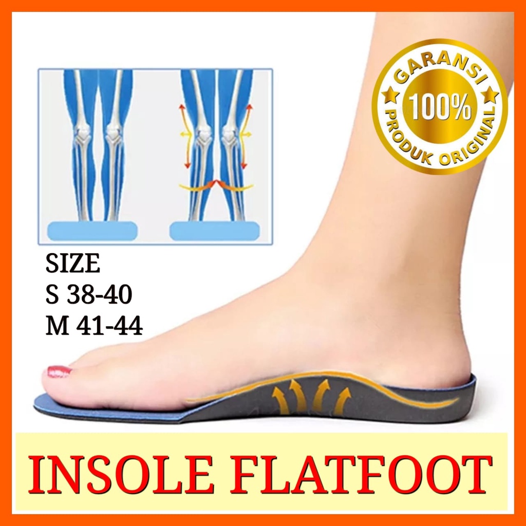 1 Pasang Insole Sepatu FlatFoot Orthopedic Feet / Insole Kaki Datar Empuk